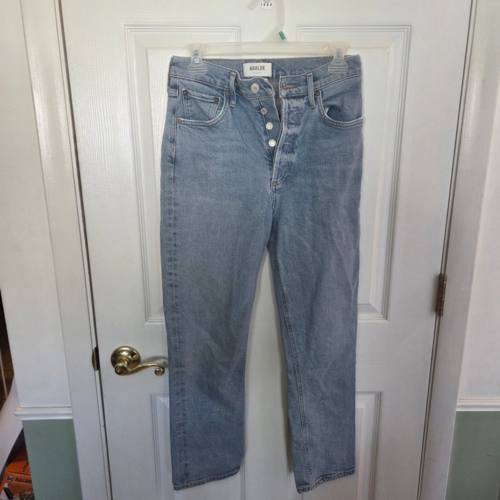 Agolde Light Blue Straight Leg Jeans